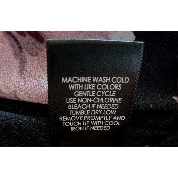 Torrid Top Womens 2X Harper Black Floral Chiffon 3/4Sleeve Tunic Blouse Romantic - Picture 13 of 15